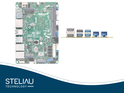 Product image EDGE COMPUTER, INDUSTRIAL COMPUTING, INDUSTRIAL CONNECTORS, AC DC CONVERTER: SBC 3.5 with Intel Alder Lake-N, DDR5, triple display, 2.5Gb LAN, DC 9~36V.